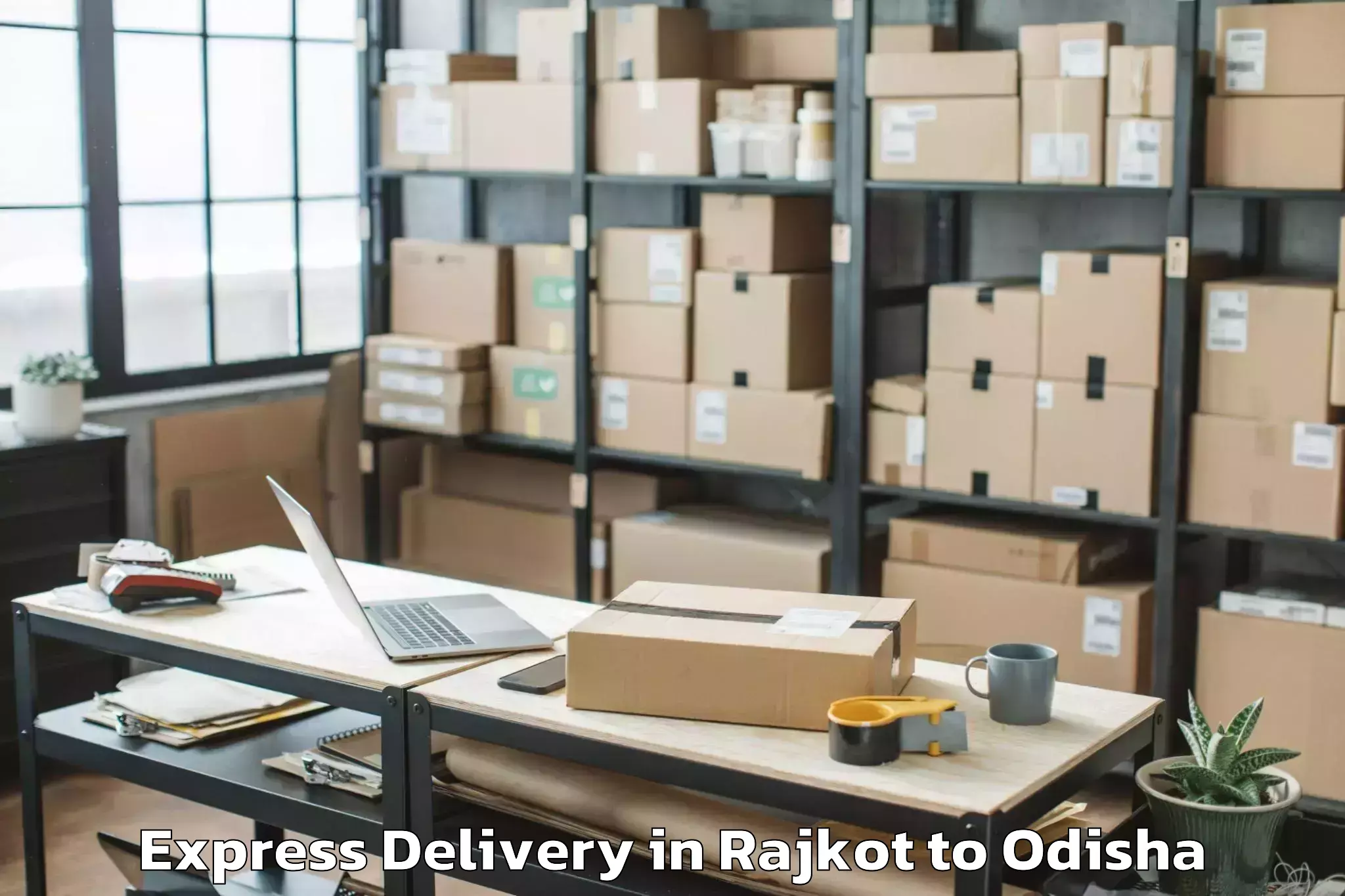 Hassle-Free Rajkot to Odagaon Express Delivery